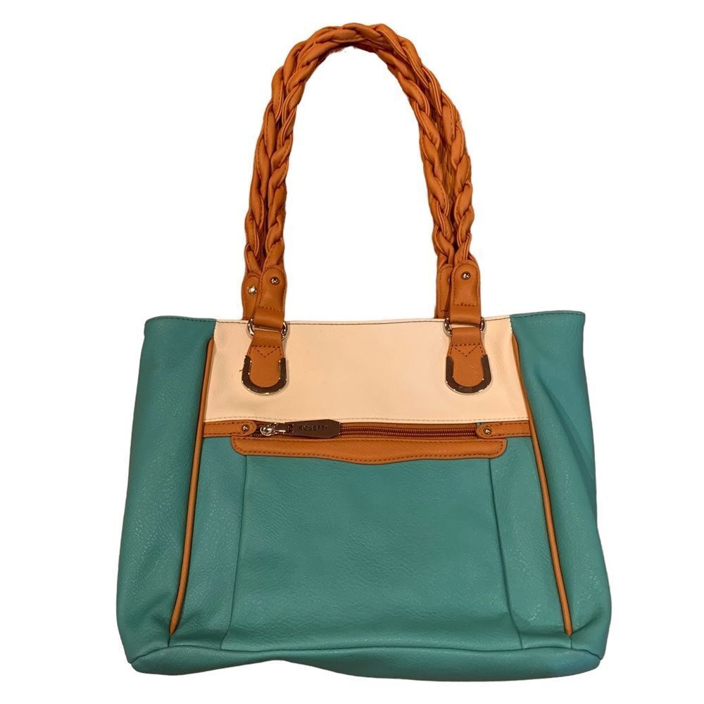 Rosetti Faux Leather Teal Shoulder Bag‎